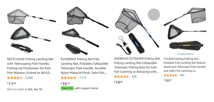 Amazon fishing net examples